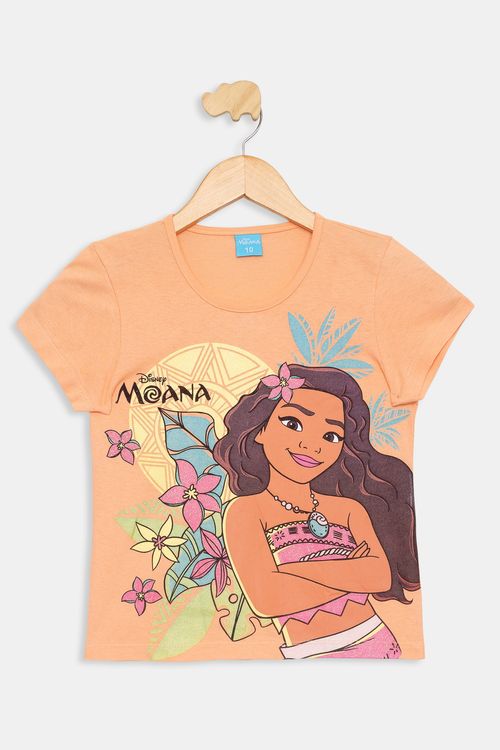 Blusa Infantil 10 a 16 Anos Moana - Coral