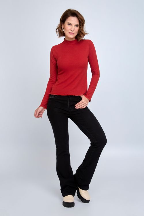 Calca fem aj 275017 jns boot cut ly es jeans black