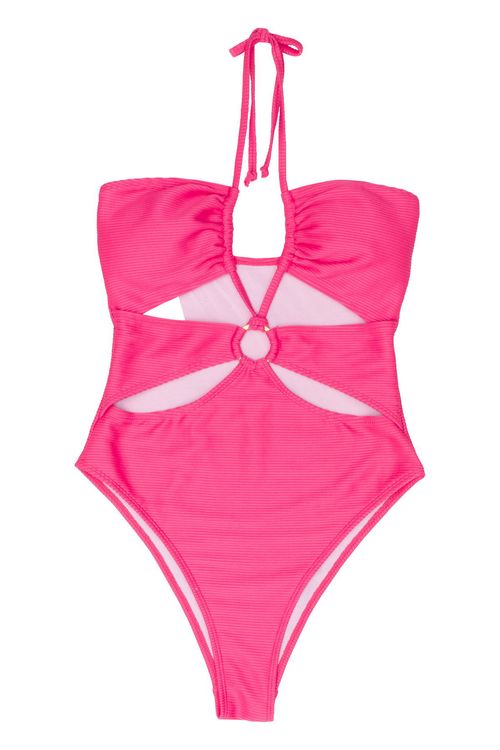 Maiô Feminino Aberto Rosa