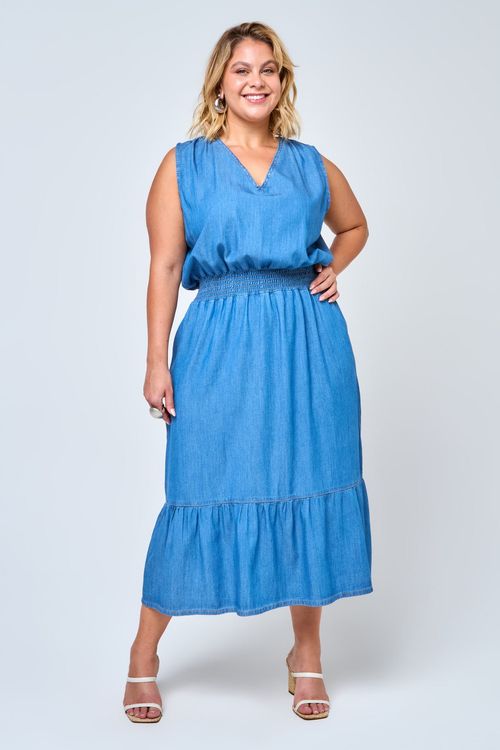 Vestido fpm 62565 lastex ctr jmd jeans medio