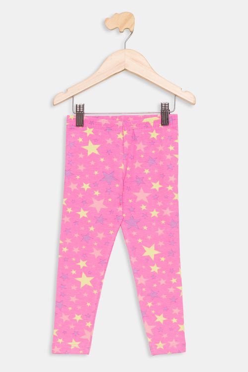 Legging inf1/3nas 5 rot estrelas rosa