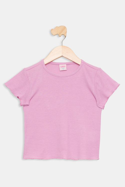 Blusa Infantil 4 a 8 Meninas em Ribana Lisa Lilás