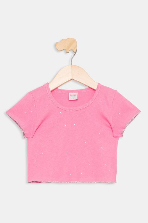 Blusa inf1/3nas 107743c glitter rosa rosa medio