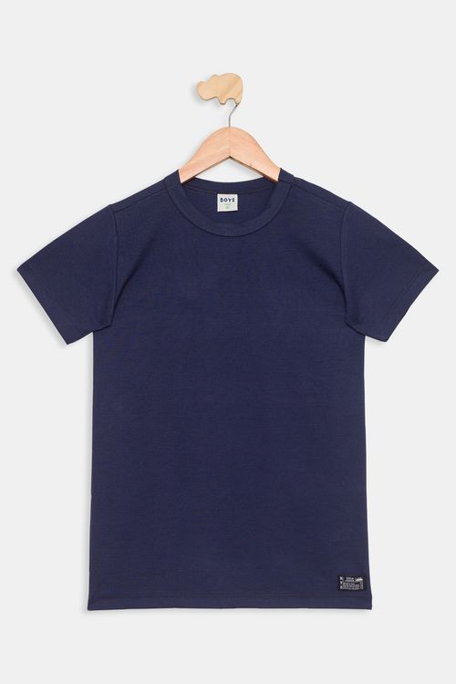 Camiseta Juvenil Azul Escuro Tam 10 a 16