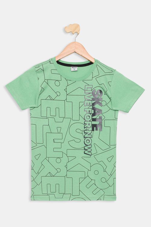 Camiseta Juvenil Skate Verde Tam 10 a 16
