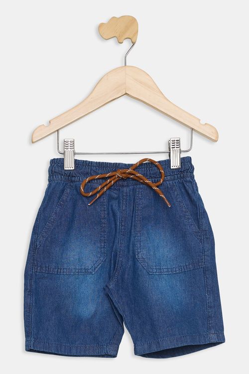 Bermuda Jeans Infantil Caedu Elástica - Tam 1 a 3