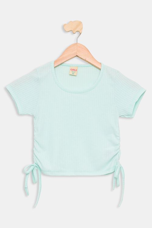 Blusa Juvenil Caedu Colissê Amarração Verde Claro 10-16