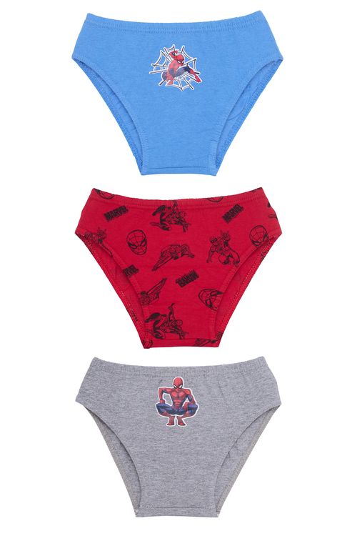 Kit 3 Cuecas Infantis Spider Man Sortidas Tam 4