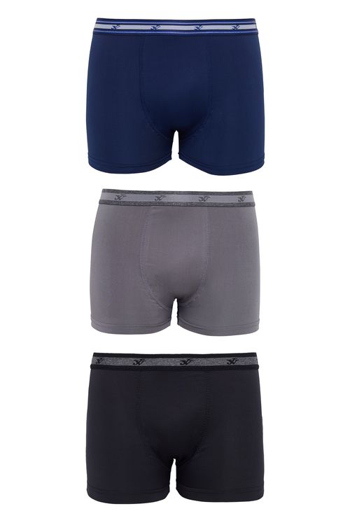 Kit Cueca Boxer 3x1 Micro Tamanho M Sortido