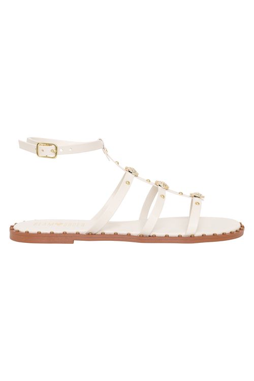 Rasteira Gladiadora Off White