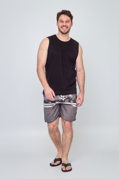 Shorts Masculino Caedu Dry Preto Surf - Secagem Rápida