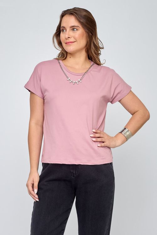 Blusa Feminina com Corrente City Rosa Clara