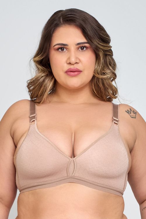 Sutiã Feminino Bege Poá