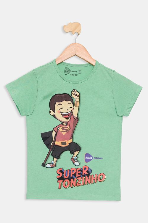Camiseta Infantil Teleton Verde Tam 4 a 8