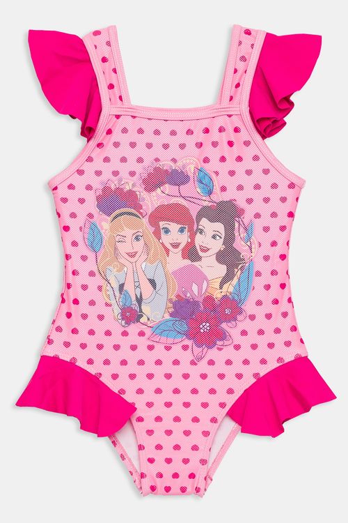Maiô Infantil Princesas Disney Rosa Tam 1 a 3