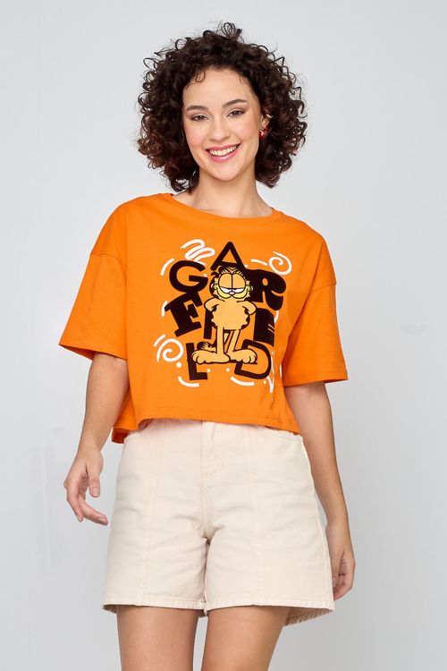 Blusa Feminina Garfield Laranja