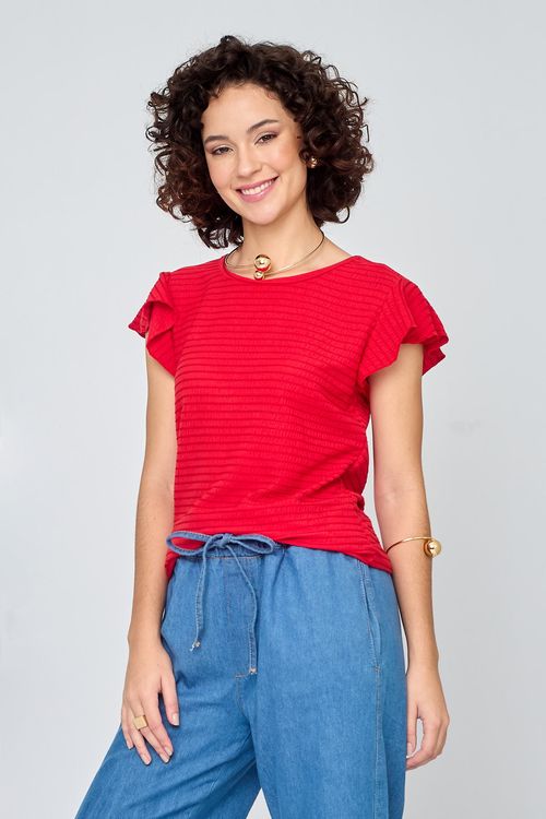 Blusa Feminina em Malha Vermelha