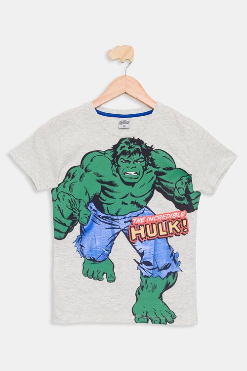 Camiseta Infantil Hulk Mescla Tam 4 a 8