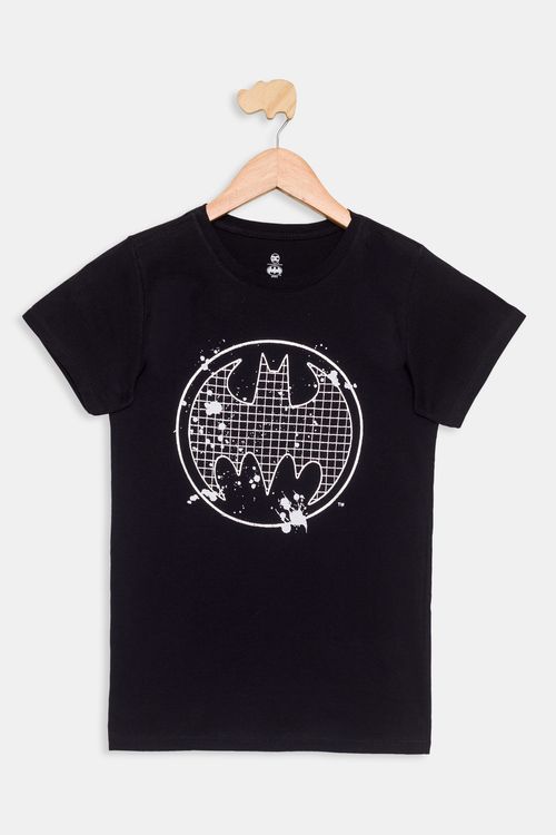 Camiseta Infantil Batman Preta Tam 4 a 8