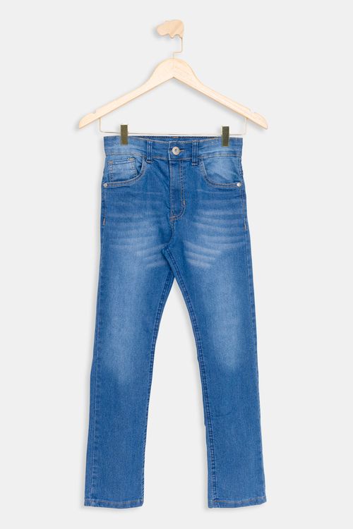 Calça Jeans Juvenil Azul Médio Tam 10 a 16