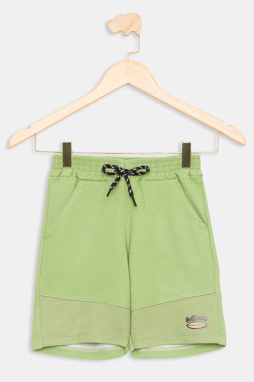 Bermuda Infantil Caedu Moletom Verde Claro 4-8 Anos