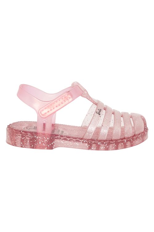 Sandália Barbie Duo Glitter Rosa