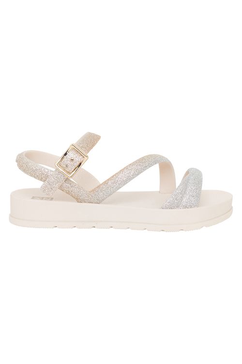 Sandália Glitter New Sand Off White