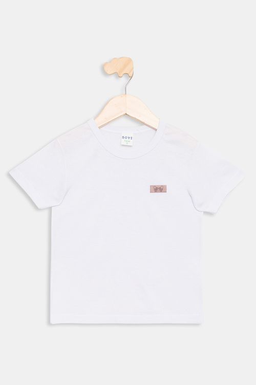 Camiseta Infantil Lisa Branca Tam 1 a 3