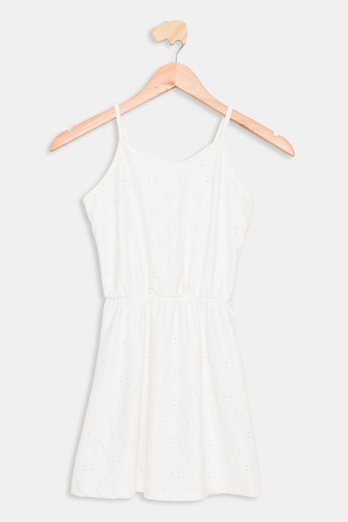 Vestido Juvenil Caedu Laise Branco Broderie Tam 10-16