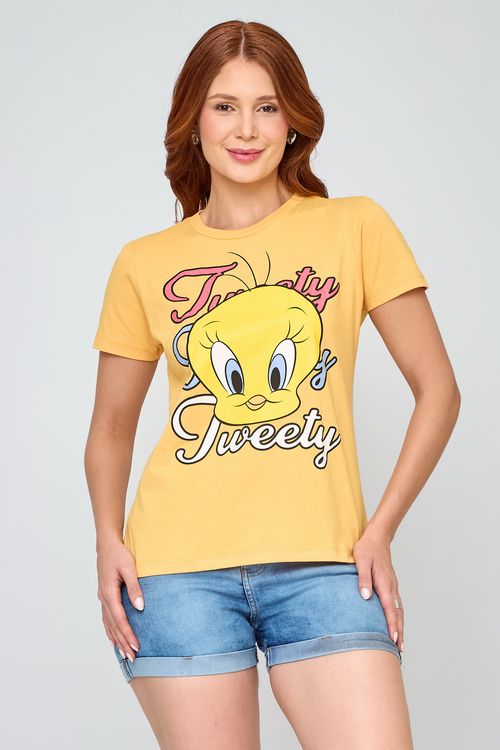TOP FEM PROMO PIUPIU TWEETY - AMARELO