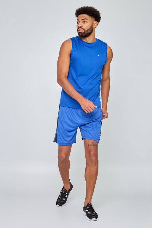 Shorts Masculino Esportivo Mesh Azul