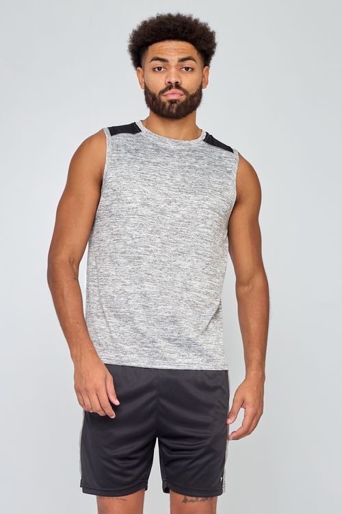 Regata Masculina Esportiva Dry Fit Mescla Claro
