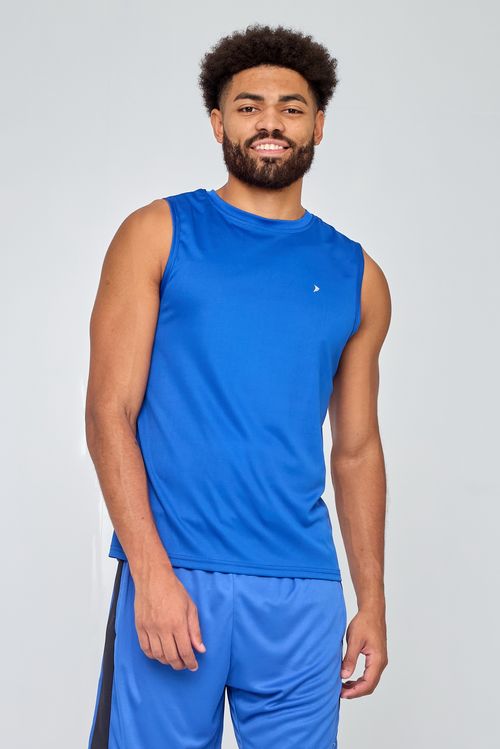 Regata Masculina Esportiva Dry Fit Azul