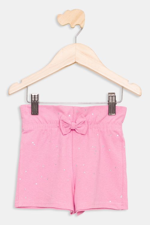 Short Infantil Clochard Rosa Algodão Caedu Tam 1 a 3