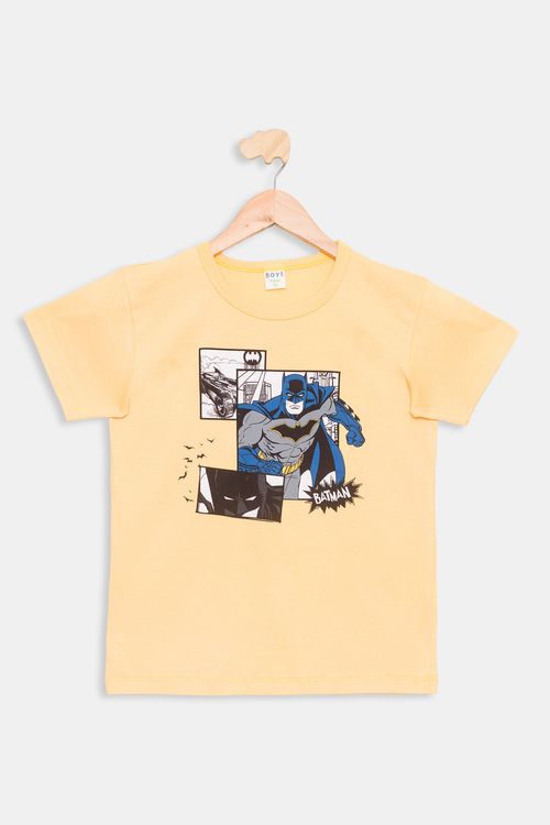 Camiseta Infantil Batman Amarela Tam 4 a 10