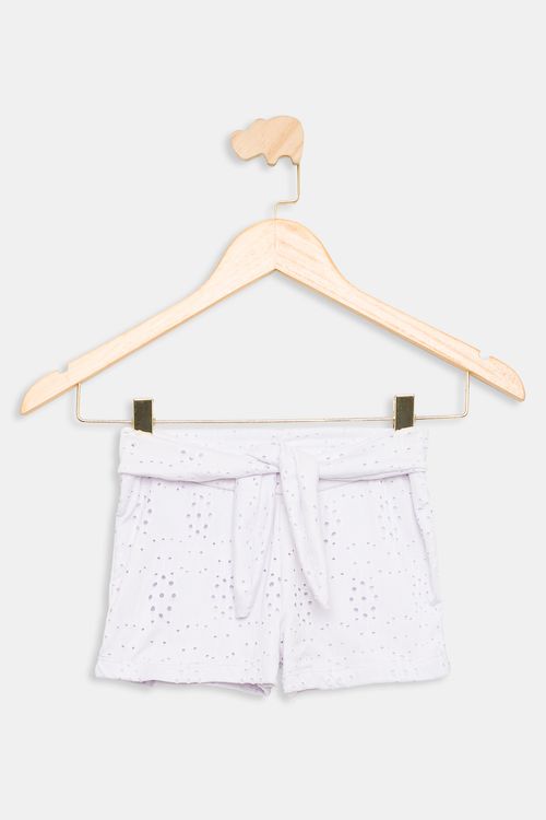 Short Infantil Caedu Laise Branco - Leve e Confortável