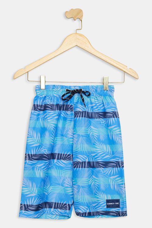 Bermuda Board Juvenil Estampada Azul Tam 10 a 16