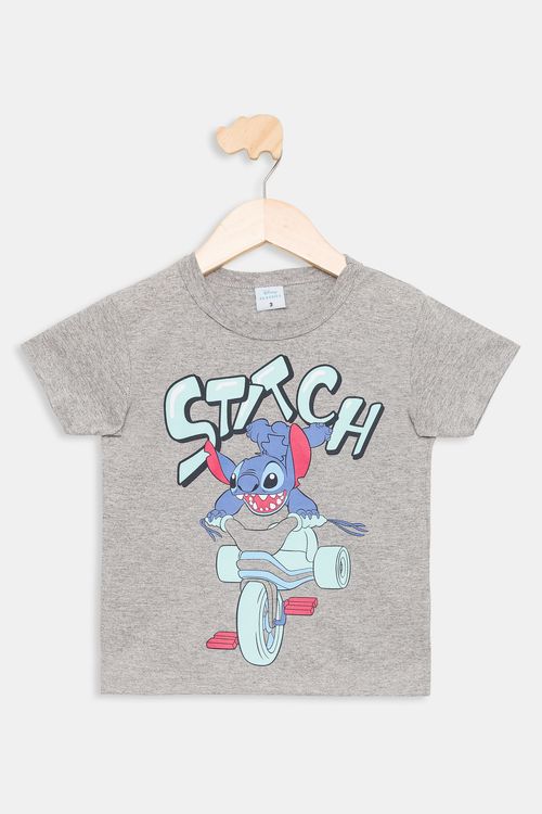 Camiseta Infantil Stitch Mescla Tam 1 a 3