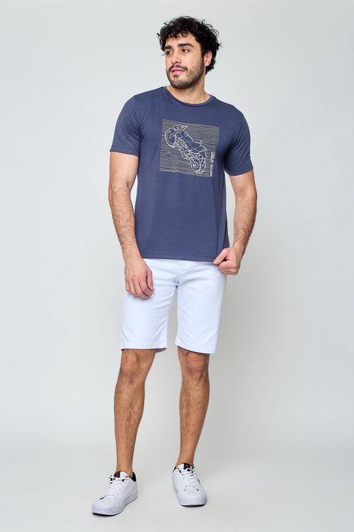 Bermuda Masculina Caedu Sarja Branca Algodão - Estilo e Conforto