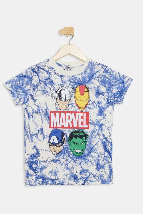 Camiseta Infantil Marvel Off White Tam 4 a 10