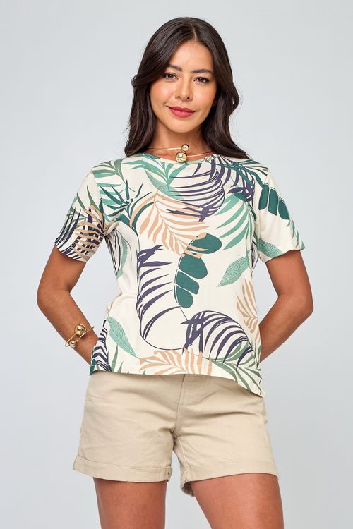 Blusa Feminina Promoção Viscose Estampada Estampado
