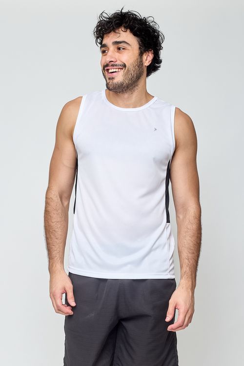 Regata Masculina Caedu Dry Branca Esportiva Leve