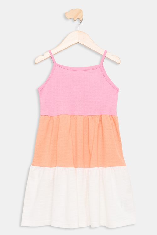 Vestido Infantil Caedu Três Marias Rosa Coral Tam 4-8