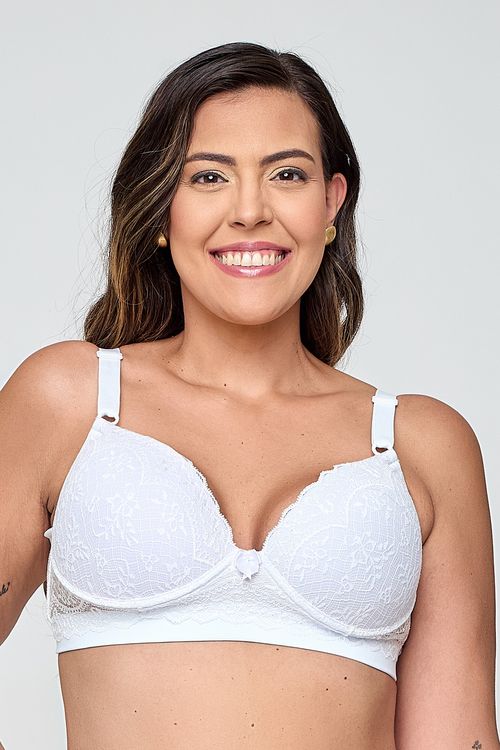 Sutiã com Base em Renda Feita Pra Mim Branco