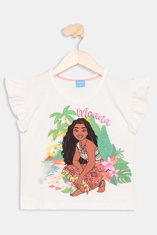 Blusa Juvenil Moana Off White Algodão Caedu