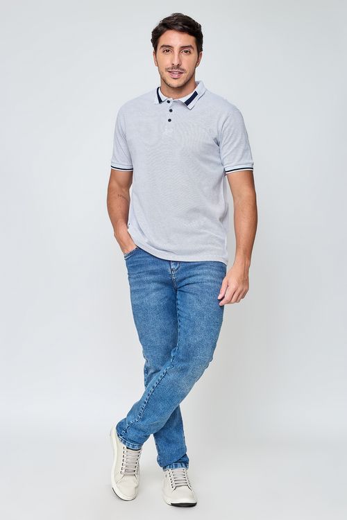 Calça Jeans Masculina Reta Azul Claro