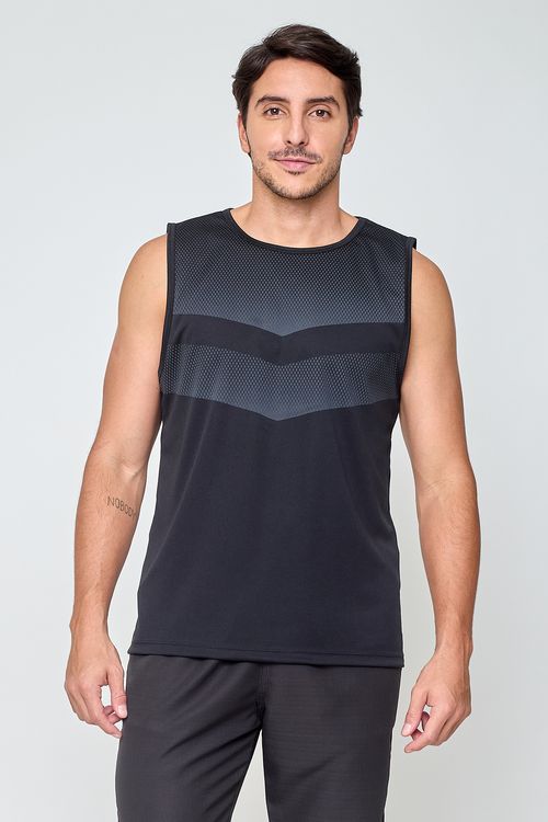 Regata Masculina Caedu Dry Esportiva Estampada Preta