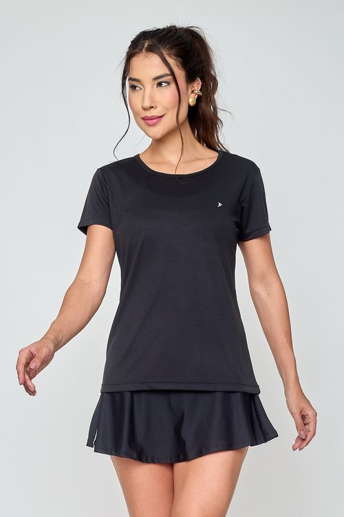 Blusa Feminina Esportiva Básica Dry Fit Preta