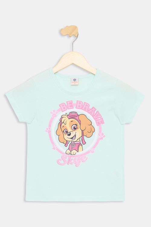 Blusa Infantil Meninas Patrulha Canina Azul Claro Tam 4 a 10