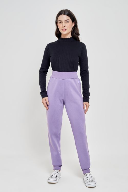 Calça Moletom Jogger Feminina Lilás